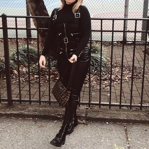 ▪️HPx2▪️WWW vegan leather overalls